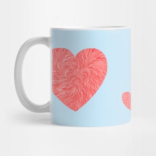 Christmas Peppermint Hearts Pattern Mug